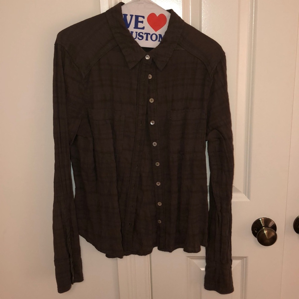 free people button down